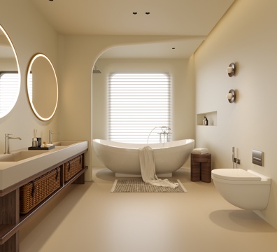 现代民宿卫生间 酒店卫生间su模型