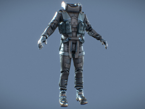 现代服装 衣服 套装 冲锋衣 运动装su模型