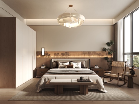 现代中古风老人房su模型