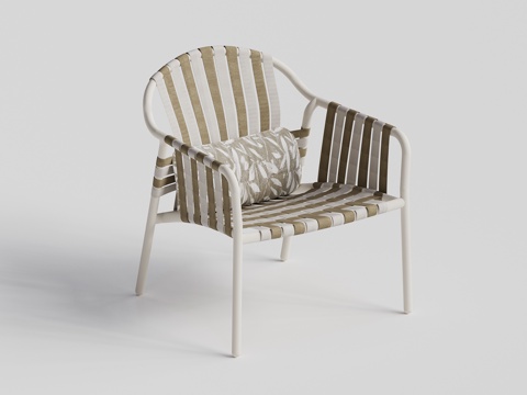 现代亚蒂休闲椅 户外椅 庭院椅 单人椅su模型