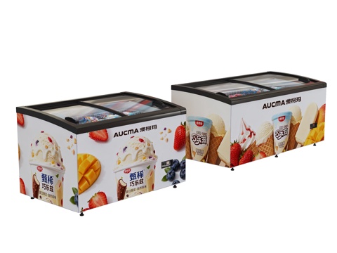 雪糕柜 冰箱柜 冷冻柜 冷藏柜 保鲜柜 冷饮柜 冰柜su模型