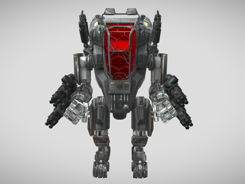 科技感战斗机器人 机甲 武器 战斗装甲su模型