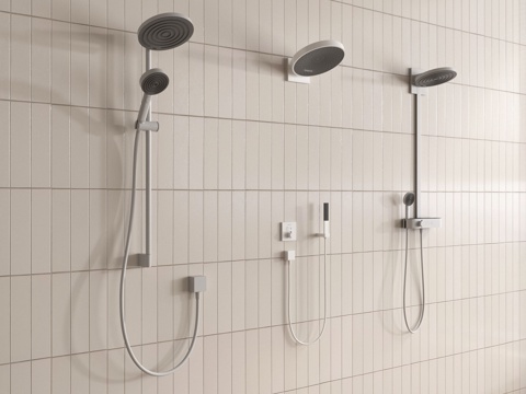 现代花洒 淋浴花洒 卫浴小件su模型