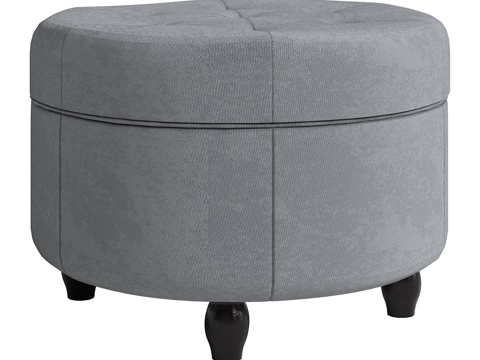  现代简约沙发凳子 沙发矮凳 圆形矮凳3d模型 