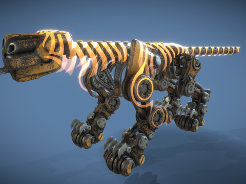 现代科技感机器狗 仿生机器狗 智能机器人su模型