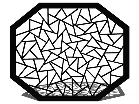 屏风 实木屏风 新中式屏风 隔断屏风su模型