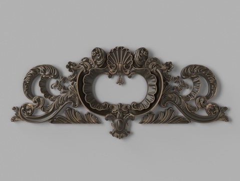  欧式雕花角花3d模型 