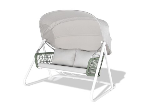 现代亚蒂 户外庭院秋千 双人秋千吊椅su模型