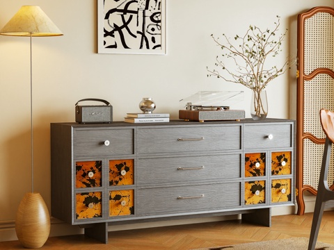 玄关柜 储物柜 床尾柜 边柜 茶水柜 摆件3d模型