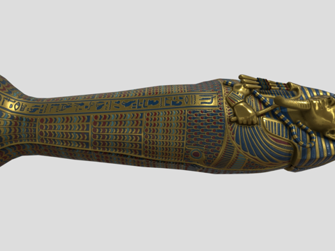 古埃及木乃伊 棺椁 雕塑雕刻 法老石棺 古埃及文化su模型