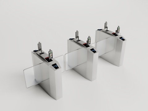 智能人脸识别闸机 门禁系统su模型