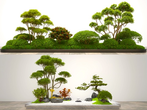 植物 绿植 中古风 花盆 盆栽3d模型 