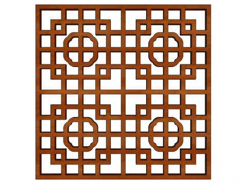 实木屏风 屏风 屏风隔断 隔断su模型