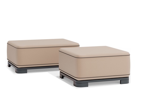  现代简约沙发凳子 沙发矮凳 圆形矮凳3d模型 