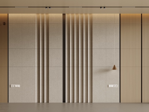 现代床头背景墙 卧室背景墙 护墙板su模型