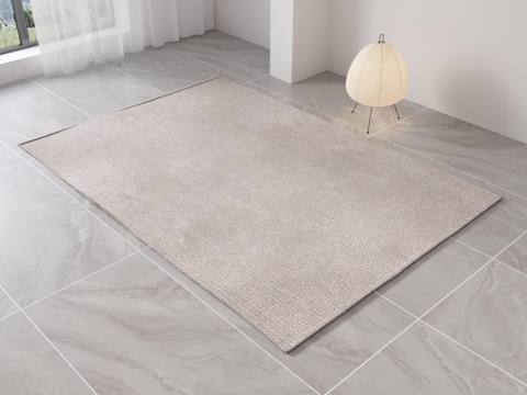 侘寂风地毯 现代地毯 布艺地毯 几何地毯 客厅地毯 奶油风地su模型