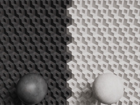 现代背景墙 砖墙 隔断墙 装饰墙 立体墙su模型