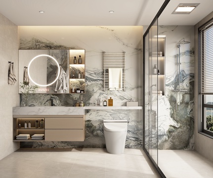 现代卫生间淋浴房组合su模型