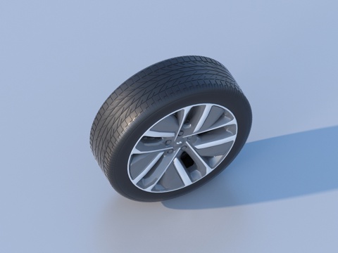  轮胎 汽车车轮 车胎 轮毂3d模型 