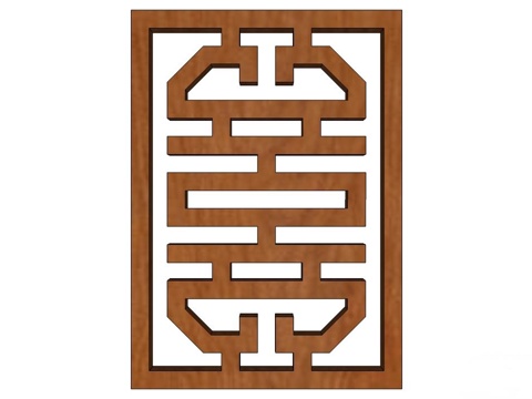 实木屏风 屏风 屏风隔断 隔断su模型