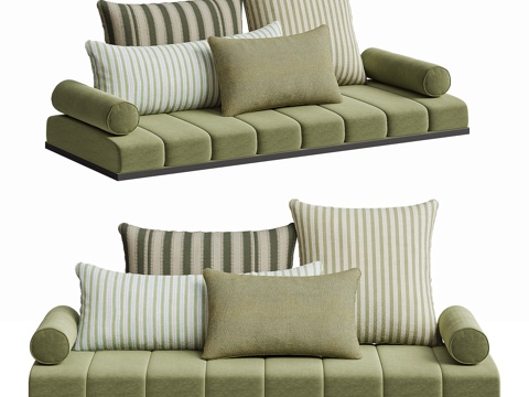 现代北欧沙发垫 坐垫 飘窗垫 抱枕 休闲沙发su模型