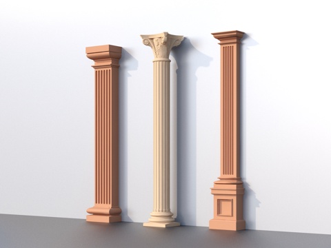  柱子 罗马柱 欧式3d模型 