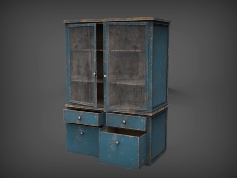  柜子  木柜  旧柜子  复古柜子3d模型 