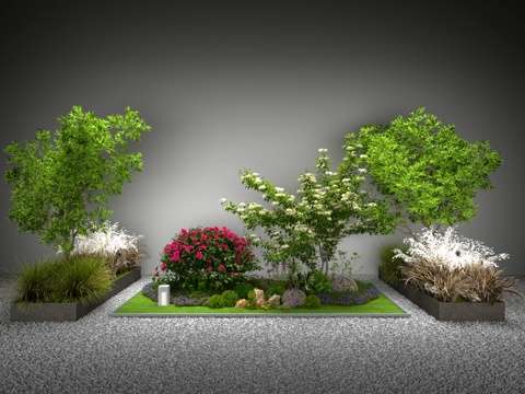  植物 绿植 中古风 花盆 盆栽3d模型 