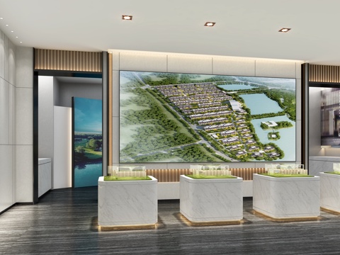 售楼处户型展示区3d模型 