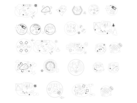 儿童娱乐区图块cad施工图