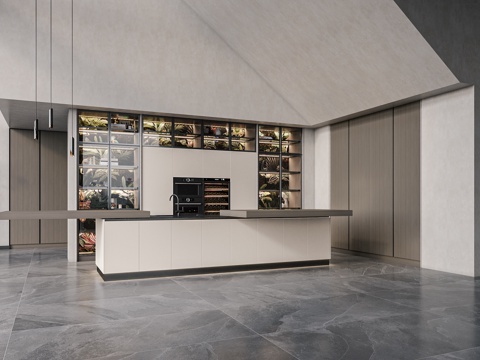  现代橱柜3d模型 