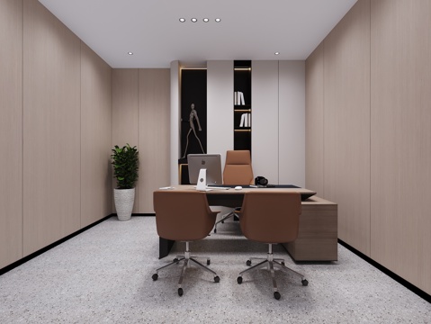  现代总经理办公室3d模型 