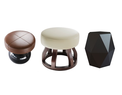  现代客厅卧室 墩坐凳3d模型 