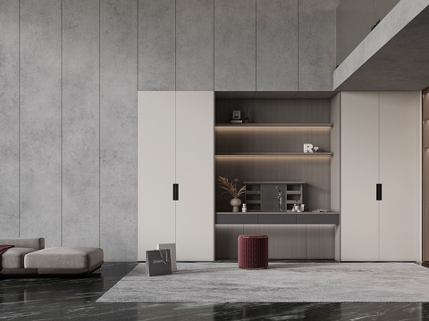  现代衣帽间3d模型 