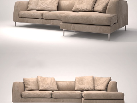  现代沙发 三人沙发 沙发 组合沙发3d模型 