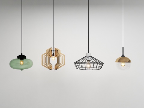  北欧时尚吊灯组合 现代吊灯 餐厅吊灯 卧室吊灯 3D模型3d模型 