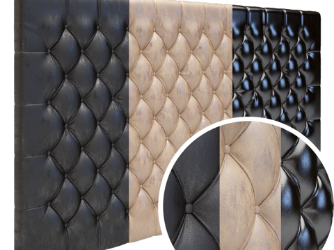  简欧软包 软包3d模型 