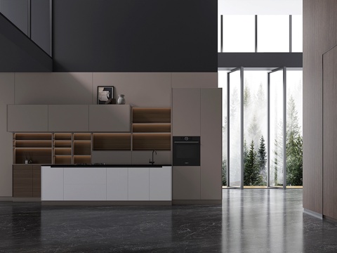  现代厨房免费3d模型 