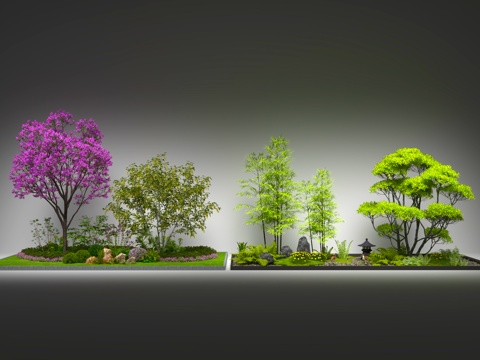  现代植物 绿植 中古风 花盆 盆栽3d模型 