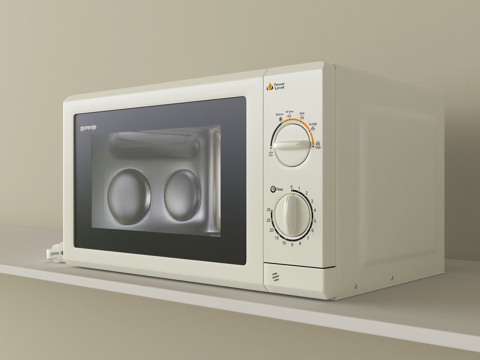 现代微波炉  厨房电器su模型