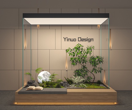 现代室内景观 景观造景 植物组合 庭院景观 景观树 室内造景su模型