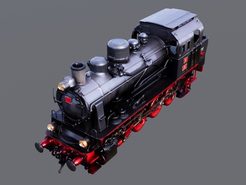 火车头玩具摆件su模型