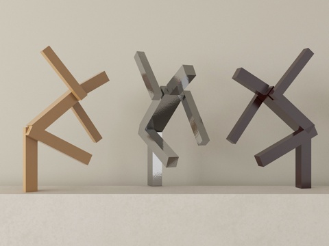 现代装饰摆件 艺术摆件 装置su模型