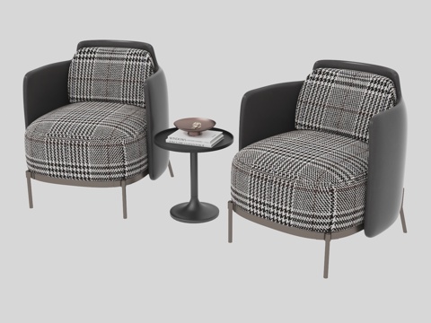  意式休闲椅3d模型 