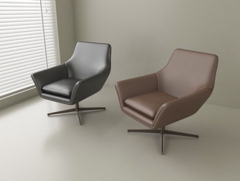 现代休闲椅 单椅 办公椅su模型