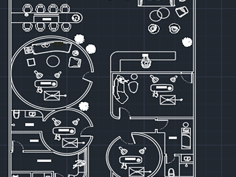 工装空间 / 直播间cad施工图