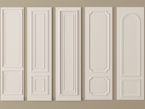  欧式护墙板 石膏板3d模型 