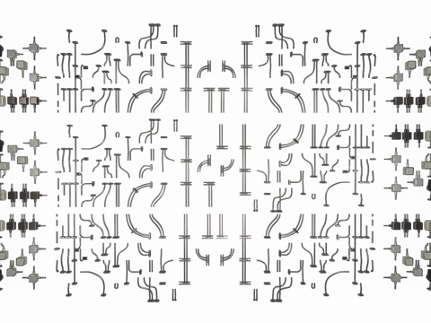 现代电线管 模块化电缆电线开关 电线管道 装修材料线管 不锈su模型