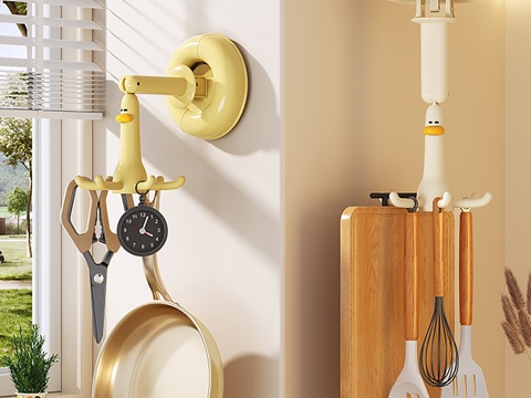  厨房用品组合、挂钩3d模型 