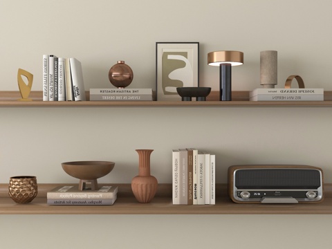 现代饰品摆件组合su模型